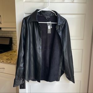 Bloomingdales Faux Leather Shirt